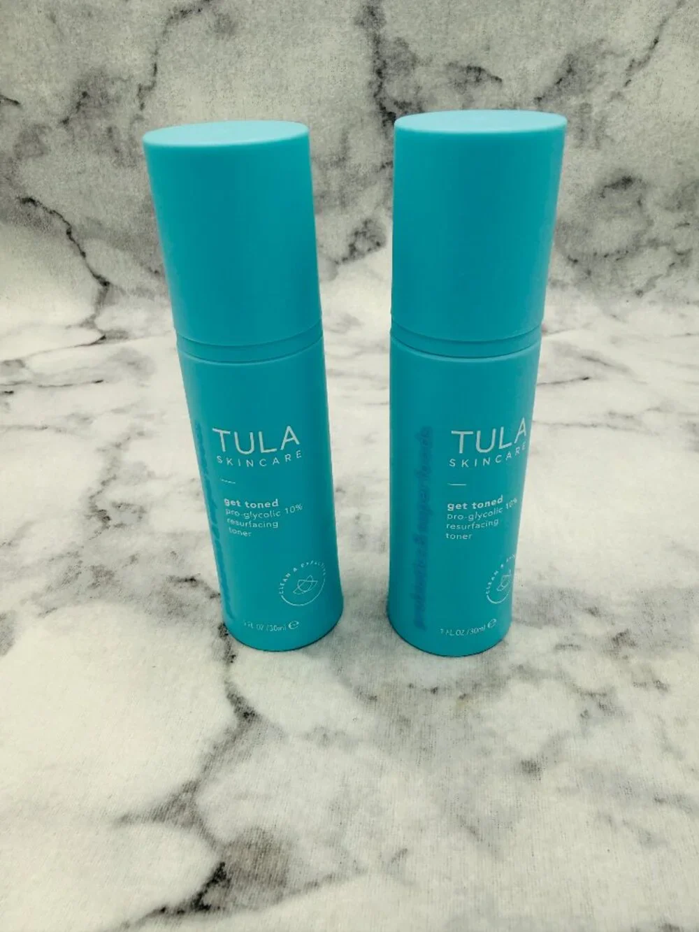 TULA Skincare Set-Get Toned Pro-Glycolic 10% Resurface Toner,Travel,30ml-2pc-NEW